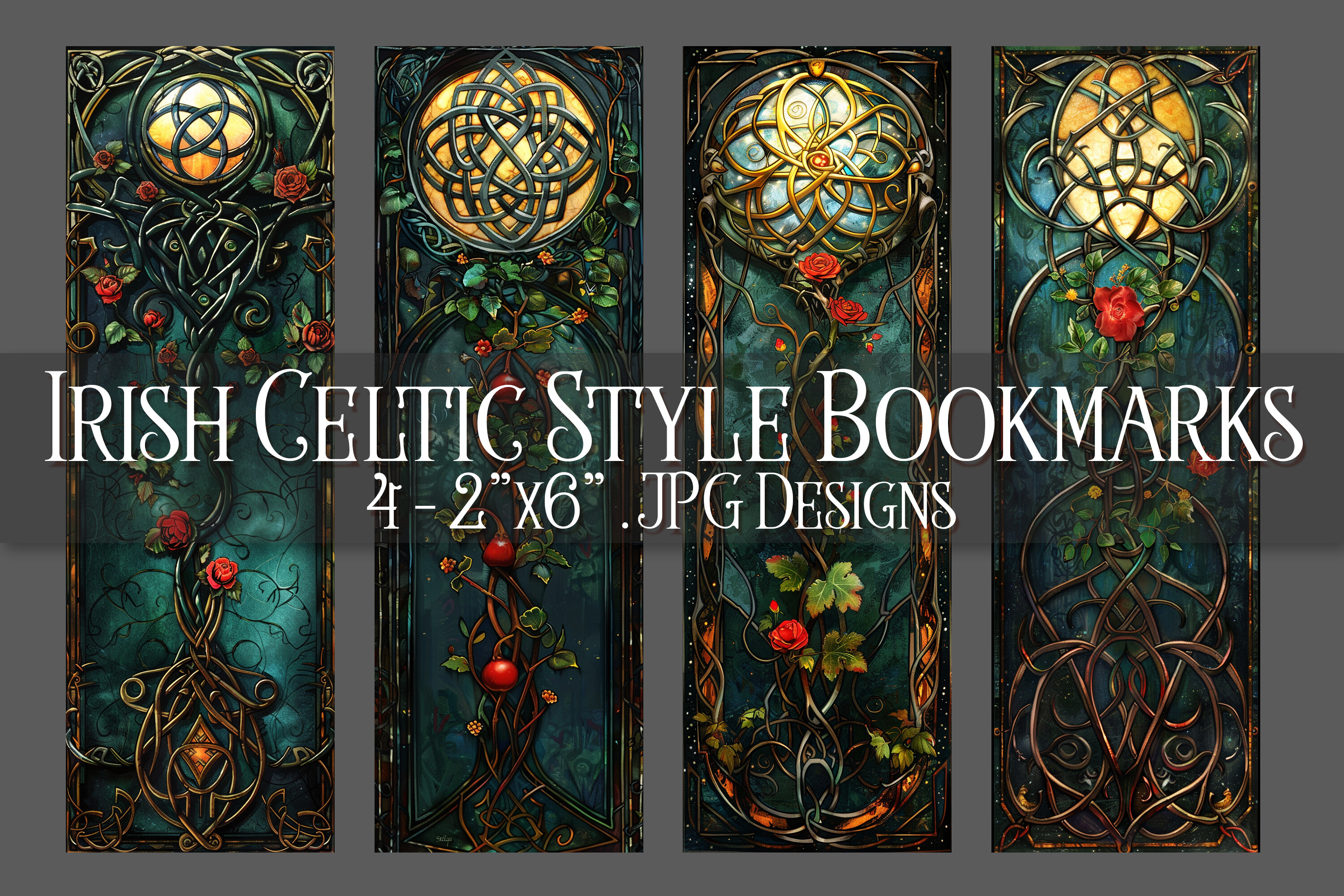 Celtic Bookmarks, Irish Bookmarks, S4 Graphic by Designing with Marlo ...