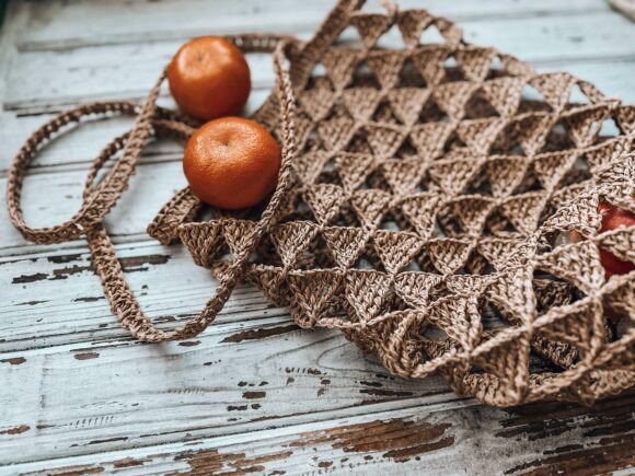 Crochet Pattern Triangle Mesh Bag PDF - free crochet bag pattern