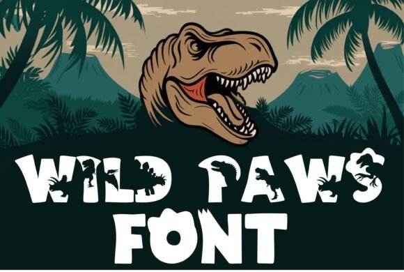 Dinosaur Wild Paws Font - Preview 1