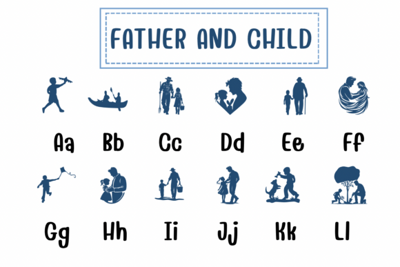 Father and Child Font - Preview 1