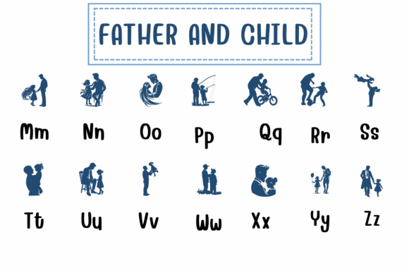 Father and Child Font - Preview 2