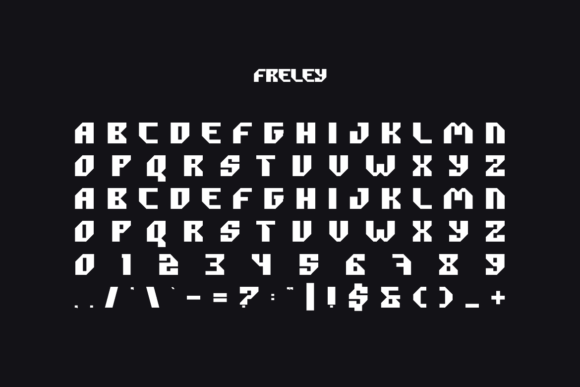 Freley Font PNG with transparent background - Preview 2