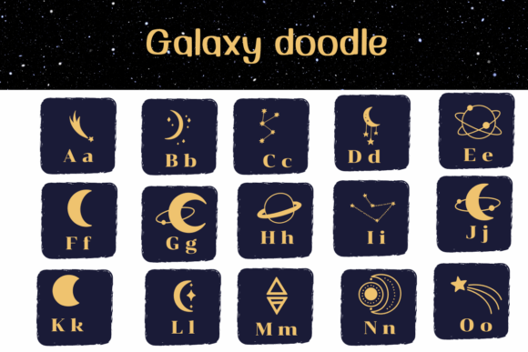 Galaxy Doodle Font - Preview 1