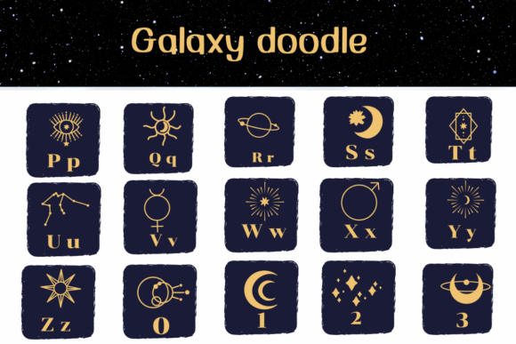 Galaxy Doodle Font - Preview 2