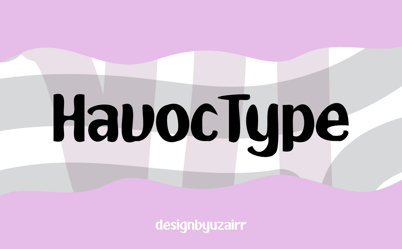 Havoc Lettering Havoctype Font by Uzairr · Creative Fabrica