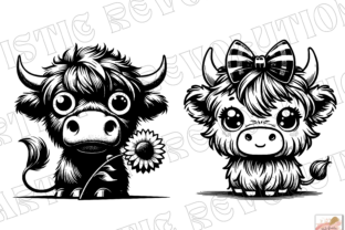 Highland Cow Svg Highland Cow Png Bundle Graphic by Artistic Revolution ...