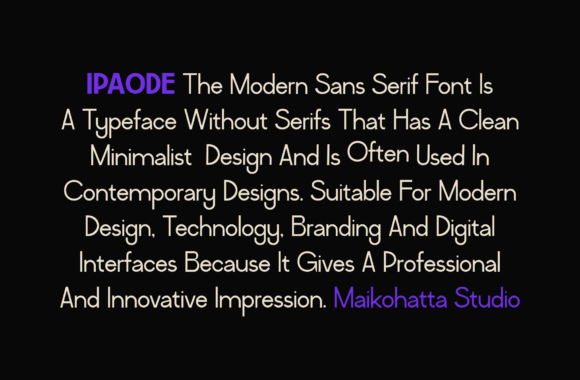 Ipaode Font - Preview 2