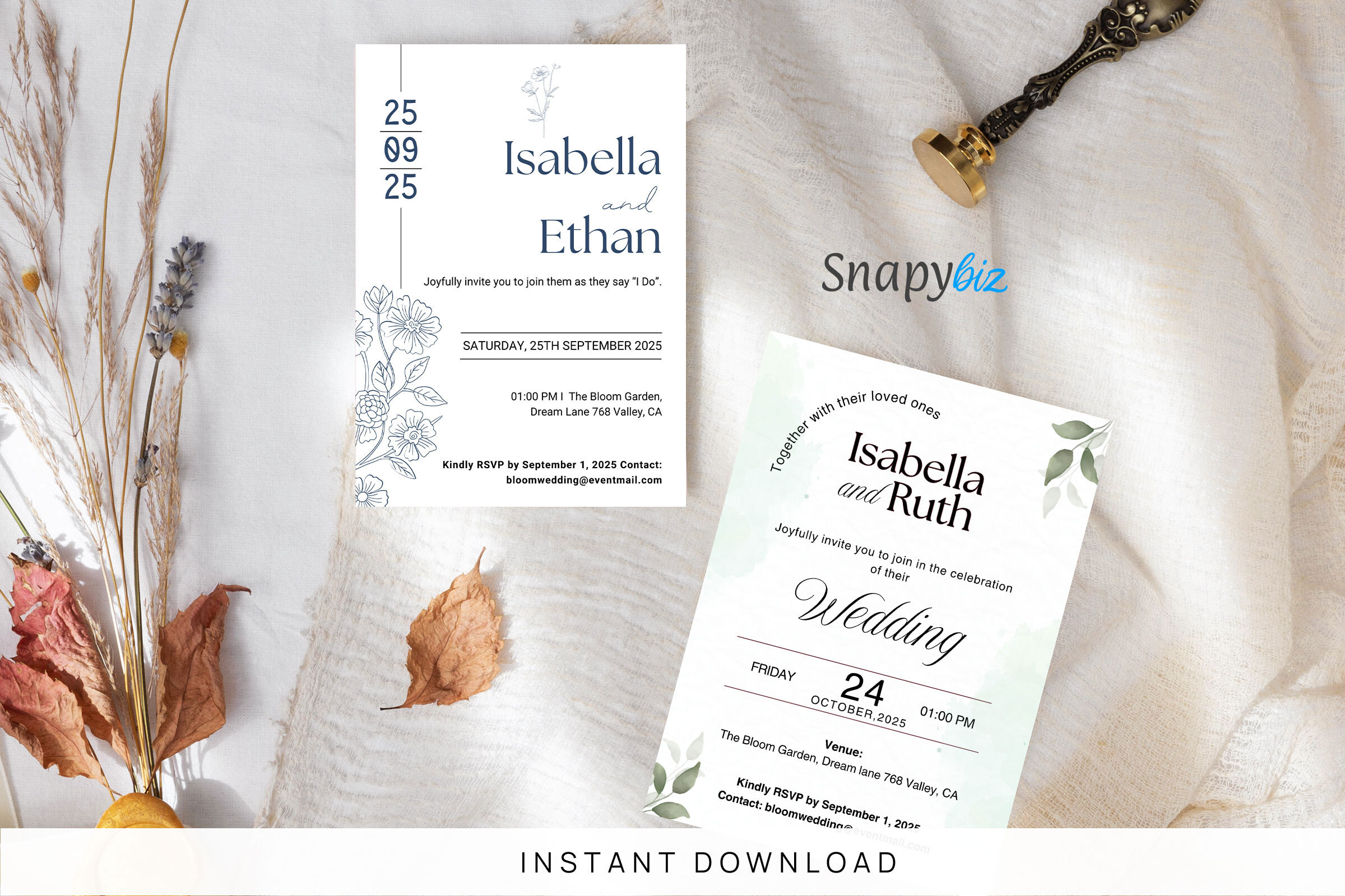 Minimalist Wedding Invitation Template