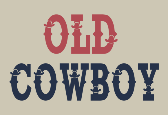 Old Cowboy Font PNG with transparent background - Preview 1