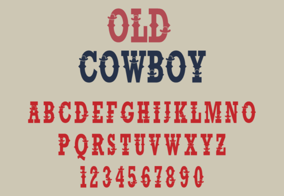 Old Cowboy Font PNG with transparent background - Preview 2