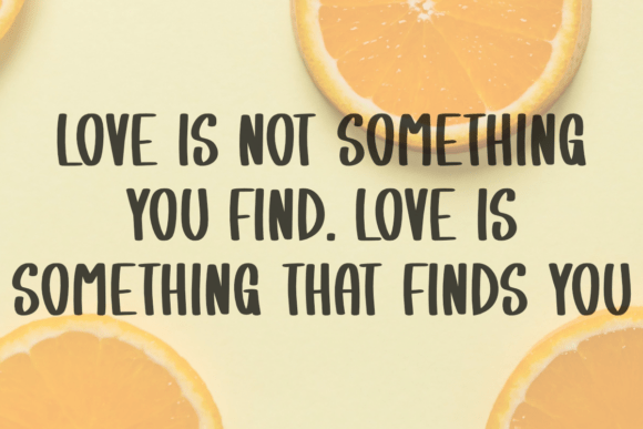 Orange Lovely Font PNG with transparent background - Preview 2