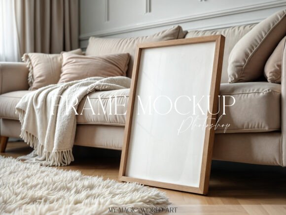 PSD Frame Mockup for Art Prints DIN a Graphic Frames & Posters By MyMagicWorldArt