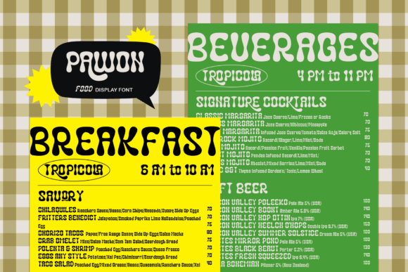 Pawon Font PNG with transparent background - Preview 2