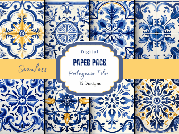 Portuguese Azulejo Tile Paper Pack