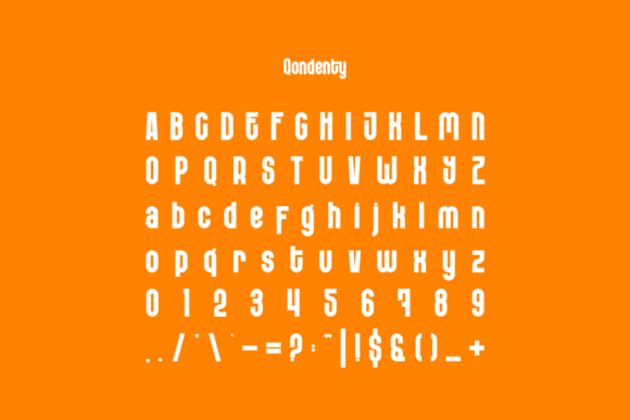 Qondenty Font PNG with transparent background - Preview 1