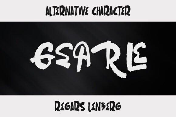 Regars Lenberg Font PNG with transparent background - Preview 6