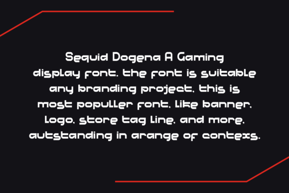 Sequid Dogena Font PNG with transparent background - Preview 1
