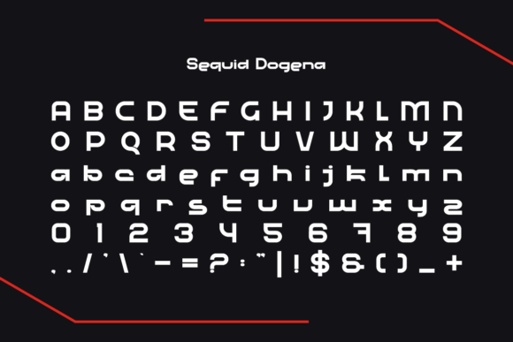 Sequid Dogena Font PNG with transparent background - Preview 2