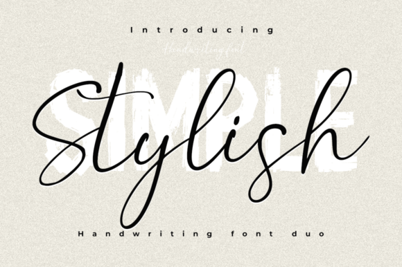 Simple Stylish Fuentes Caligráficas Fuente Por cocodesign