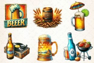 Vintage Summer Beer Clipart Graphic by Dreamshop · Creative Fabrica