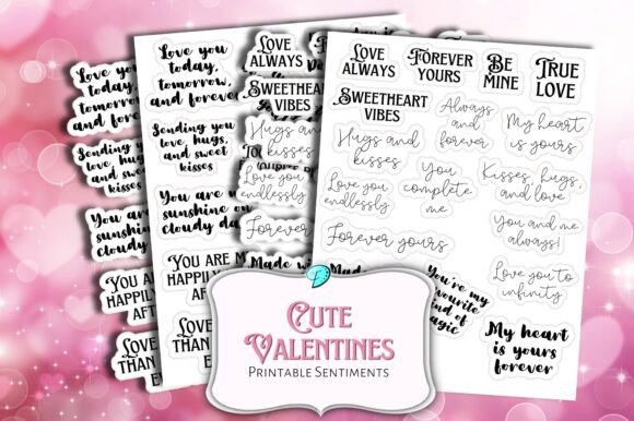 Cute Valentines Printable Sentiments