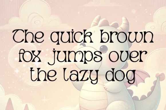 Dragon Sneeze Font PNG with transparent background - Preview 2