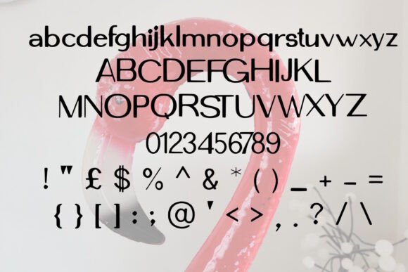 Flamingo Gary Font PNG with transparent background - Preview 1