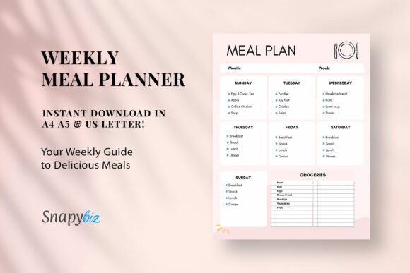 Free Printable Weekly Meal Planner Pdf
