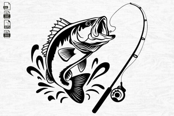 Bass Fishing Svg, Bass Fish Svg, Fishing