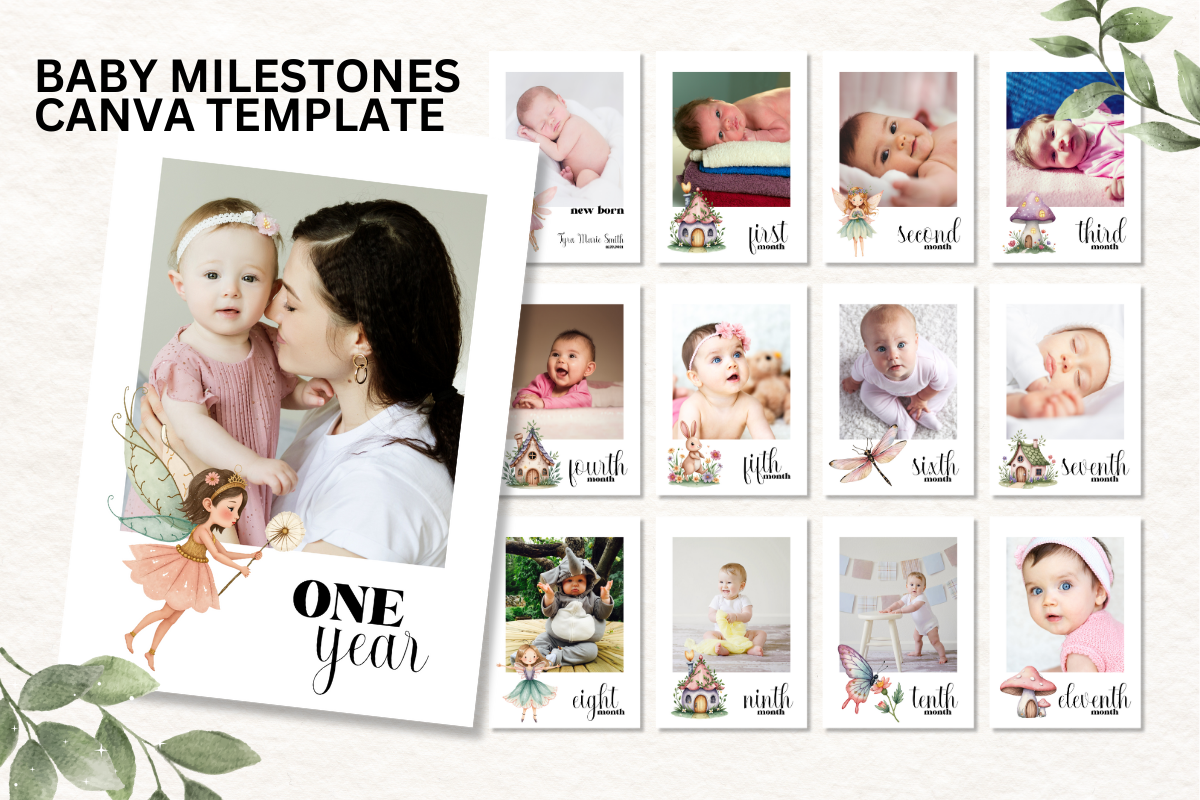 Canva Baby Milestone Template