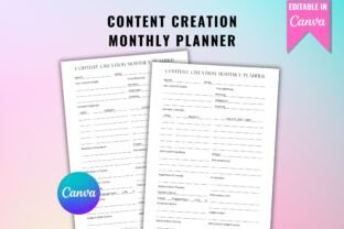 Content Creation Monthly Planner Graphic by The Grateful Studio ...