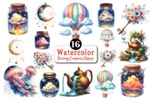 Dreamy Watercolor Creations Clipart Graphic by Design Market · Creative ...