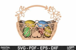 Easter Basket Bundle - Laser Cut SVG · Creative Fabrica