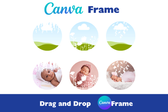 Flower Frame Canva Frame Photo Template