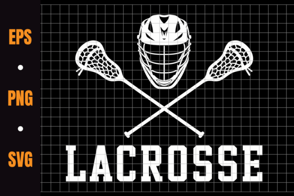 Lacrosse Helmet and Sticks Logo