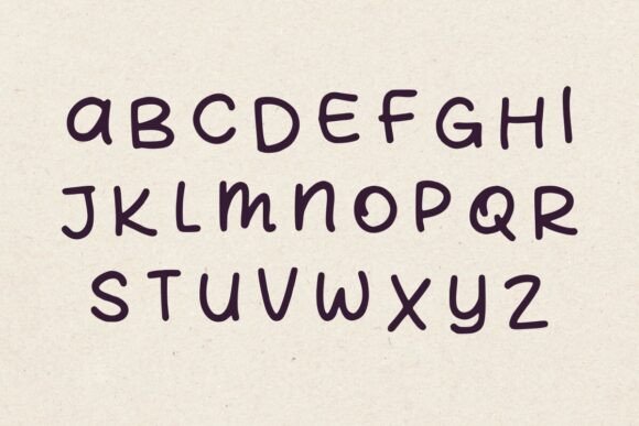 Loopy Scribble Font PNG with transparent background - Preview 2