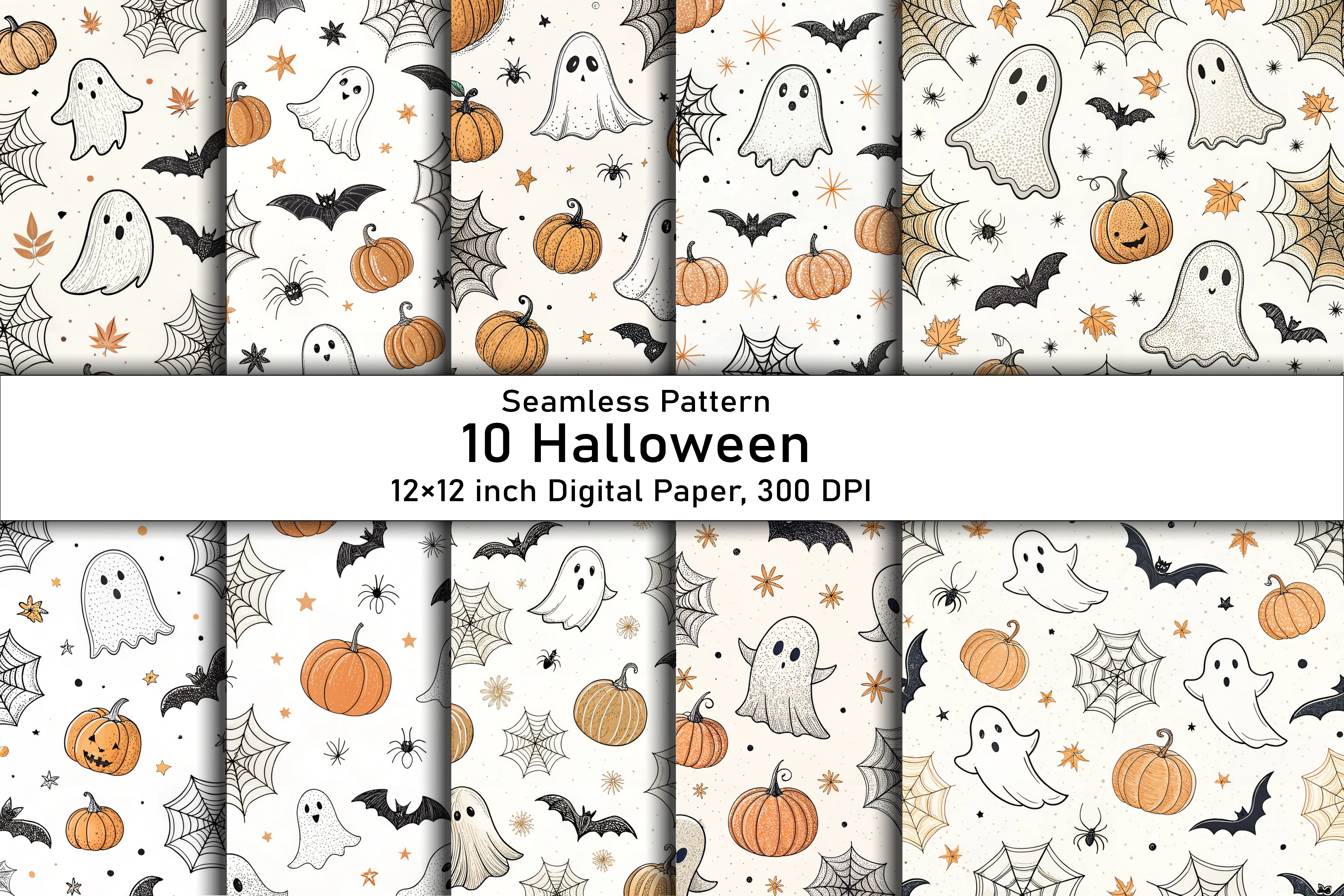 Minimalist Halloween Digital Paper