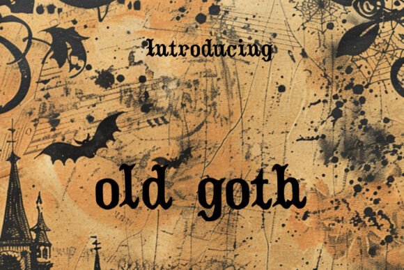Old Goth Font PNG with transparent background - Preview 1