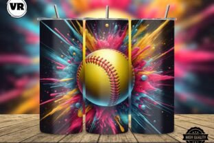 Softball Sport 20oz Tumbler Wrap PNG Graphic by Vampire Art · Creative ...