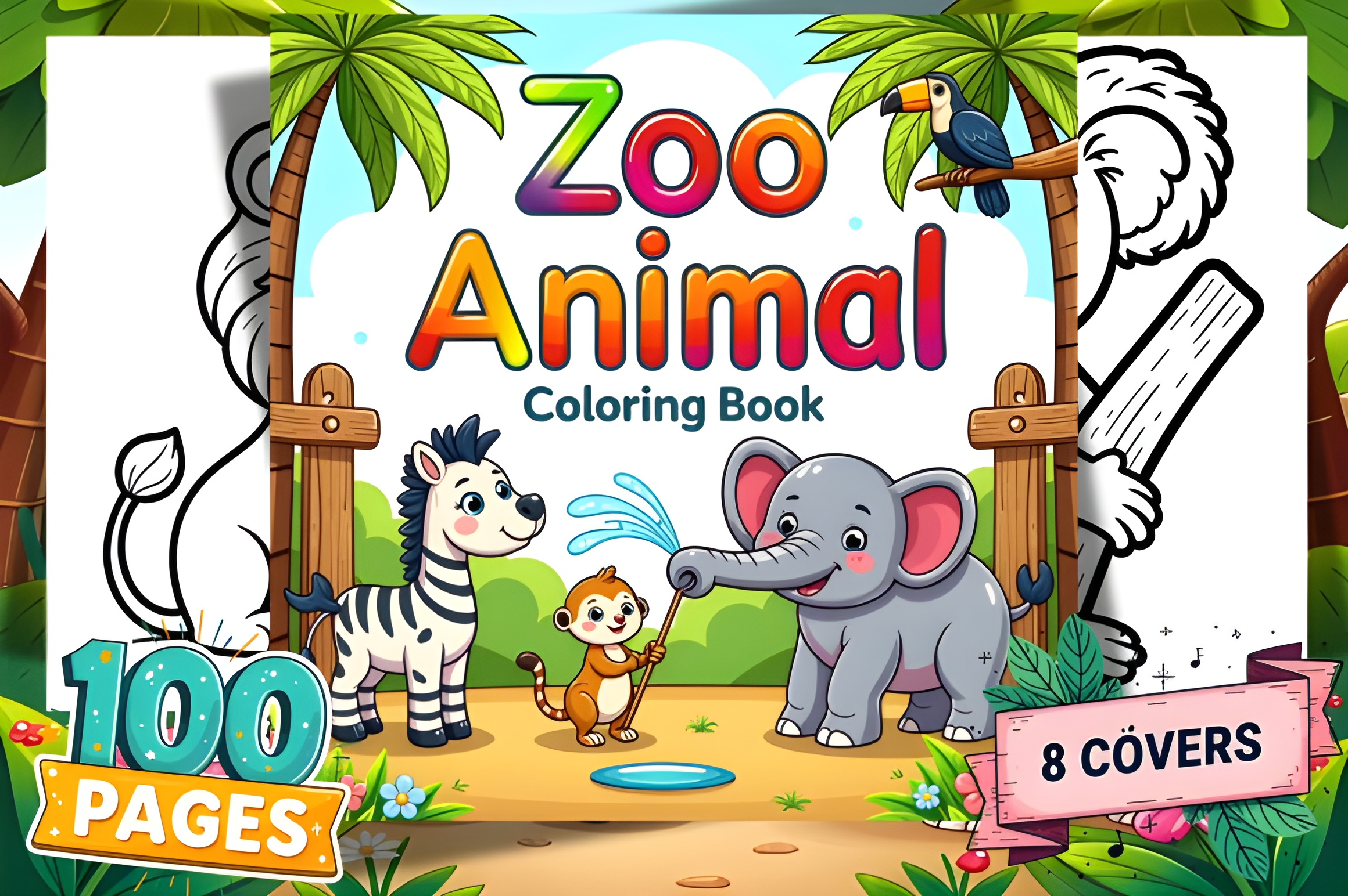 Zoo Animal Coloring Pages for Kids