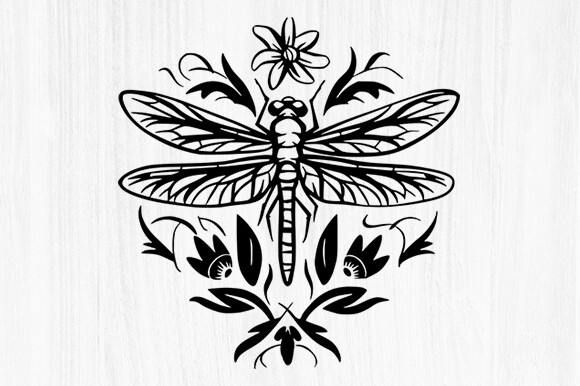 About Floral Dragonfly SVG Graphic by Vector Zone Area · Creative Fabrica