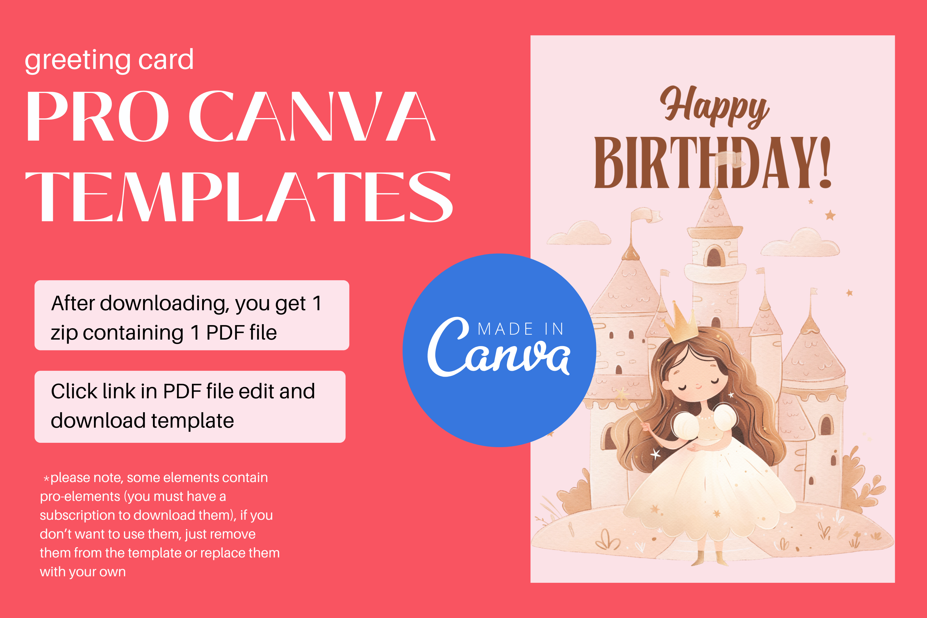 Birthday Greeting Card Canva Template