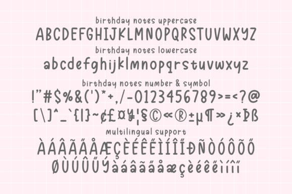 Birthday Notes Font - Preview 4