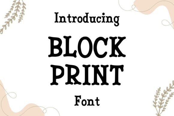 Block Print Serif-Schriftarten Schriftart Von Charnelle's Canvas