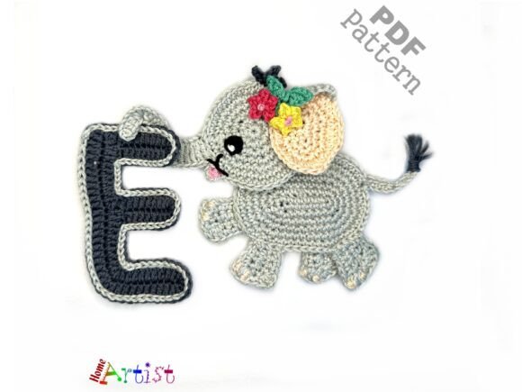 Crochet Letter E Elephant Pattern
