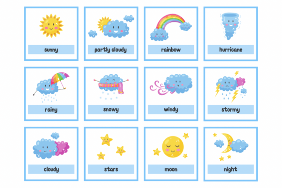 Cute Cloud Font PNG with transparent background - Preview 4