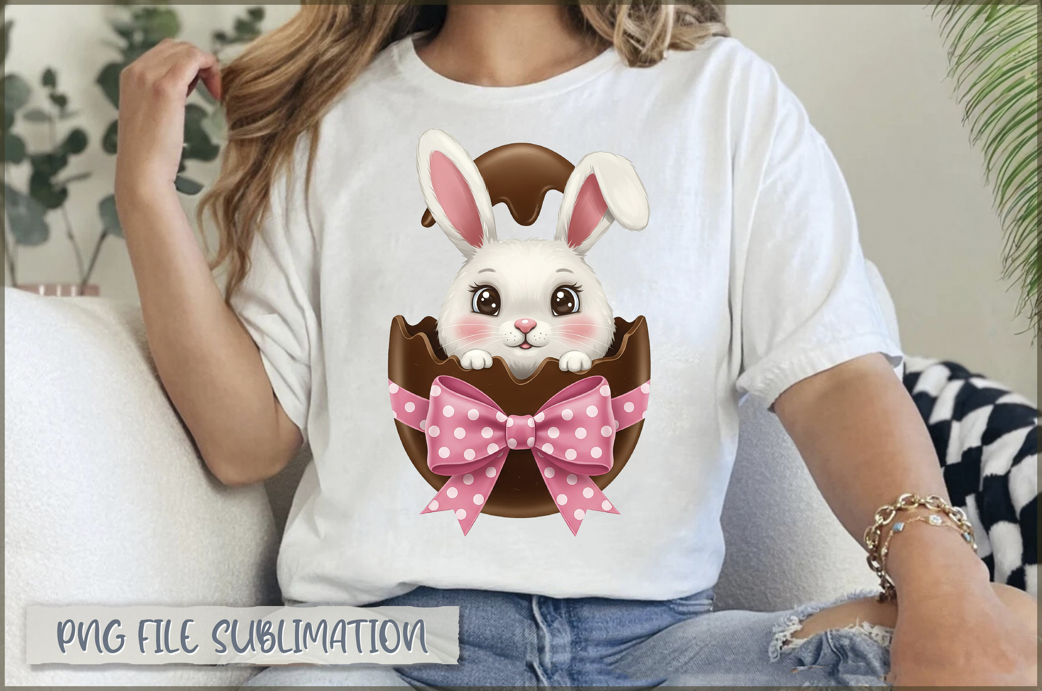 Easter Bunny Chocolate Egg PNG Graphic by Extreme DesignArt · Creative ...
