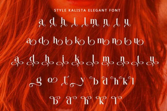 Kalista Elegant Font PNG with transparent background - Preview 5