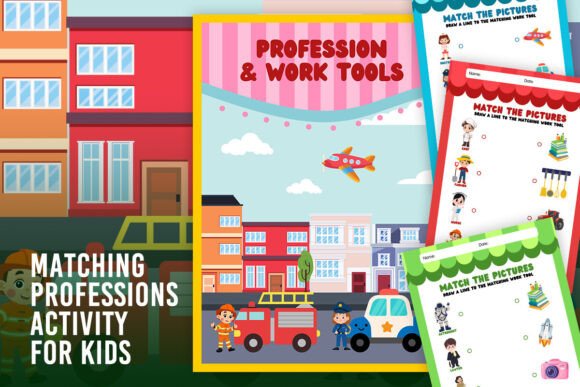 Matching Professions Activity for Kids