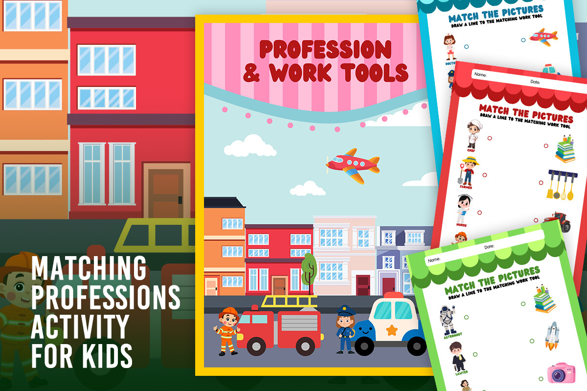 Matching Professions Activity for Kids